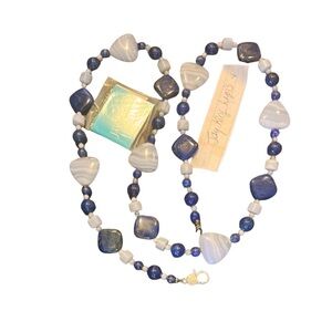 Jay King Lapis Blue and White Necklace